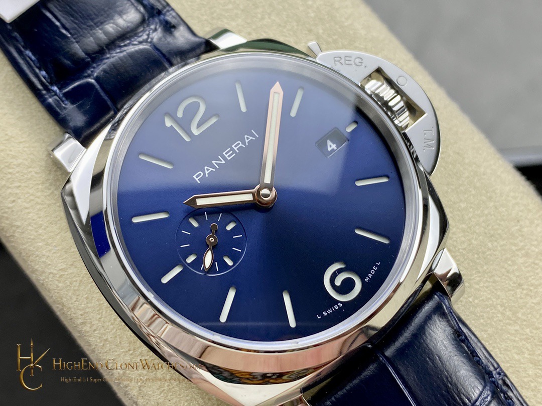Panerai Blue Dial 42mm Luminor Due PAM1274 product view super clone watch