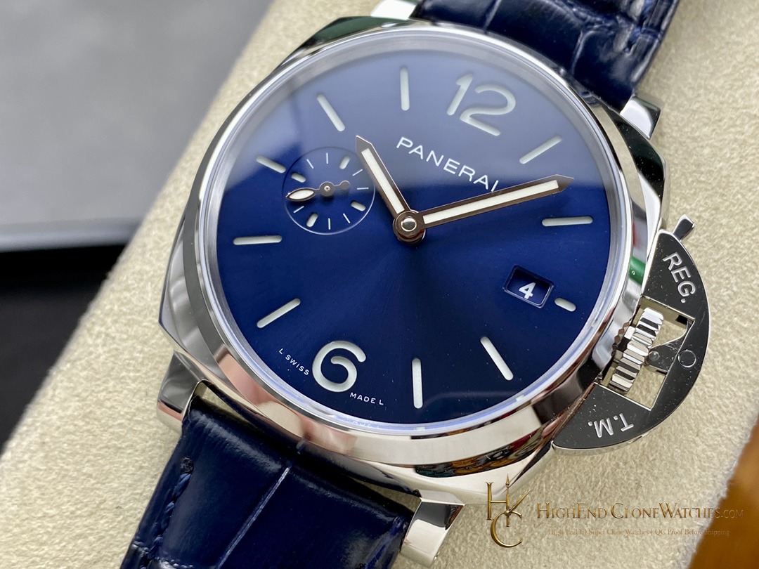 Panerai Blue Dial 42mm Luminor Due PAM1274 product view super clone watch