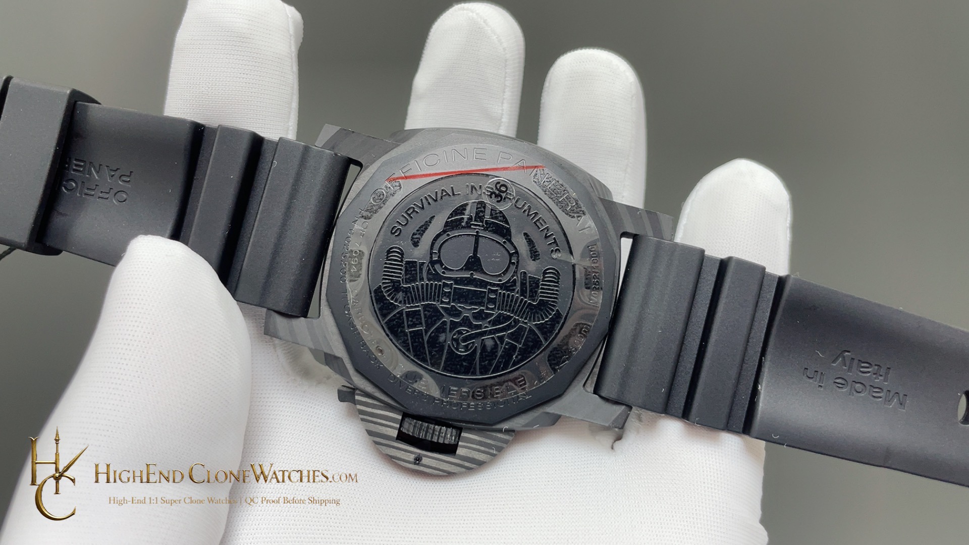 Panerai Submersible Marina Militare Carbotech PAM00979 product view super clone watch