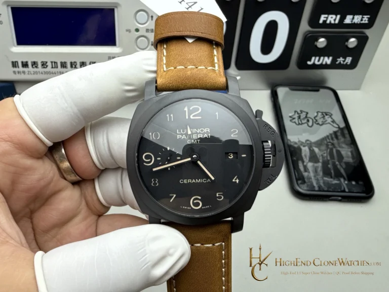 Panerai Luminor 1950 3 Days GMT Automatic PAM00441 Black Dial product view super clone watch
