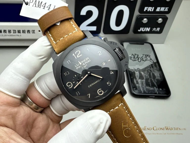 Panerai Luminor 1950 3 Days GMT Automatic PAM00441 Black Dial product view super clone watch