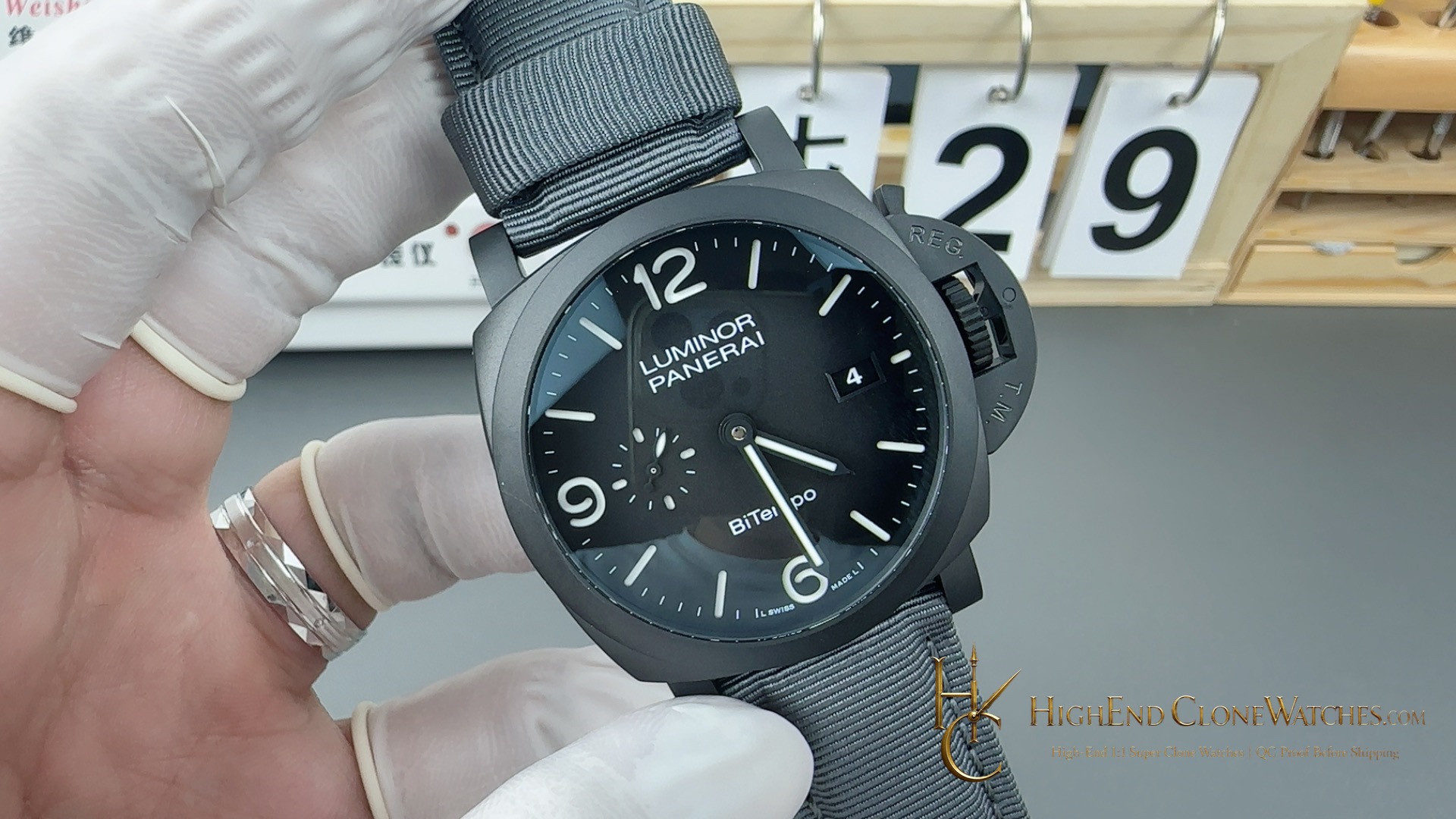 Panerai Luminor BiTempo Titanium DLC - New York PAM01467 44mm product view super clone watch
