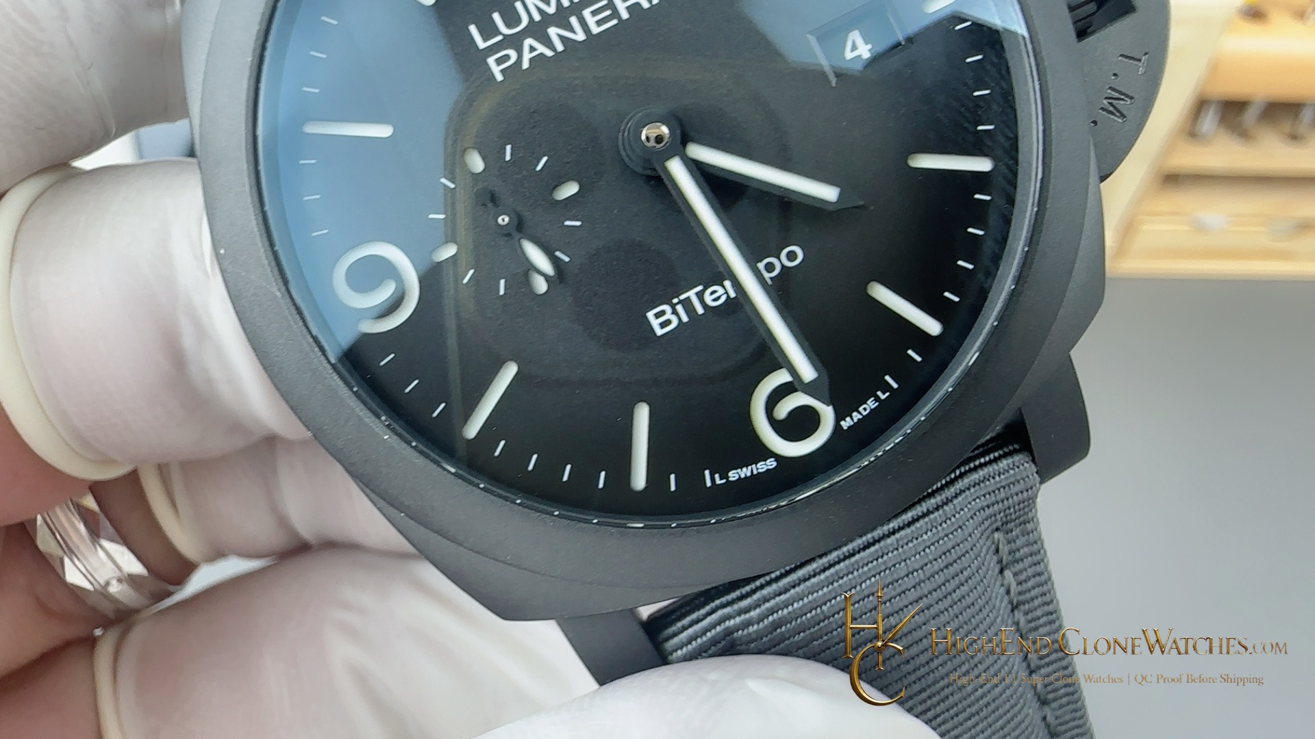 Panerai Luminor BiTempo Titanium DLC - New York PAM01467 44mm product view super clone watch