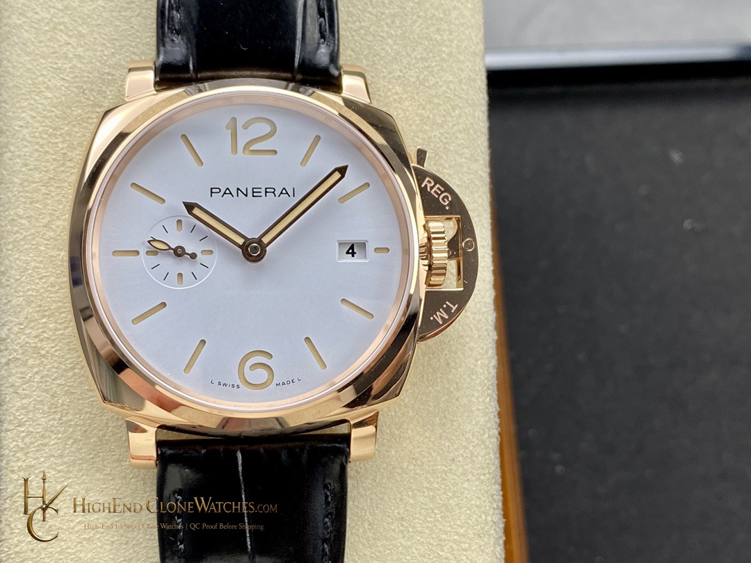 Panerai Luminor Due Goldtech PAM01336 White Dial product view super clone watch
