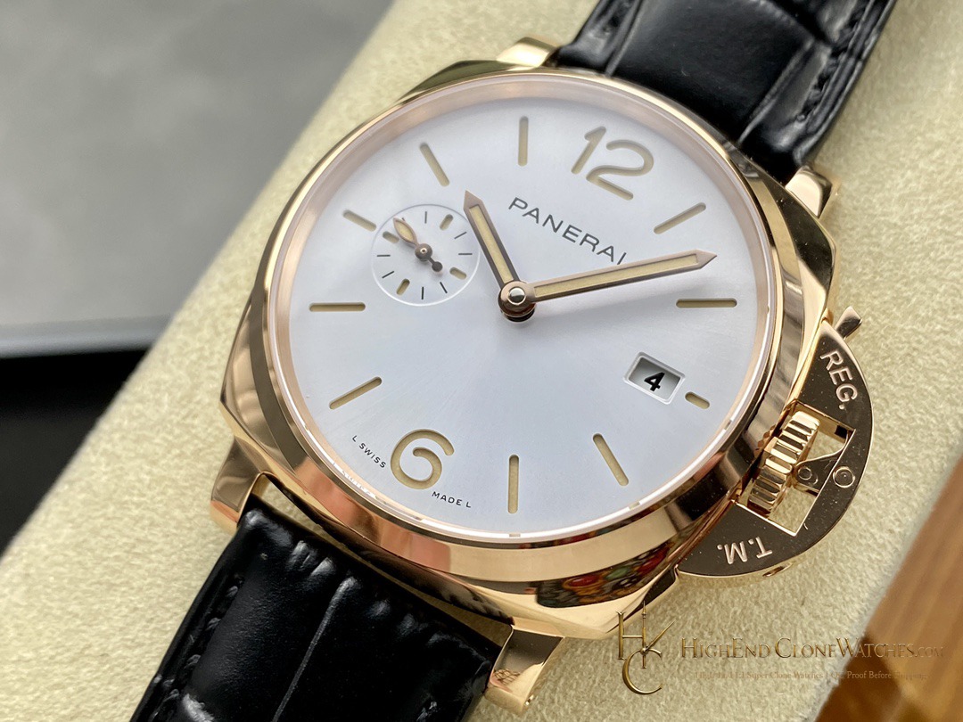 Panerai Luminor Due Goldtech PAM01336 White Dial product view super clone watch