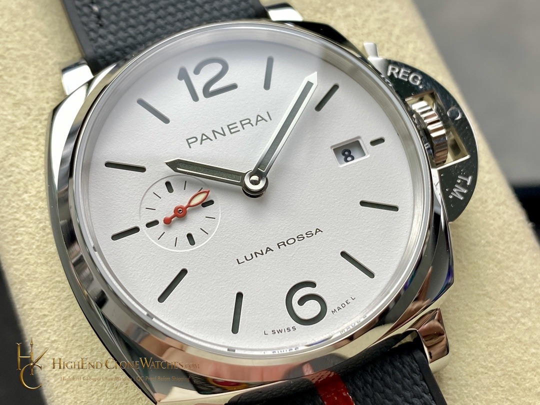 Panerai Luminor Due Luna Rossa PAM01381 White Dial 42mm product view super clone watch