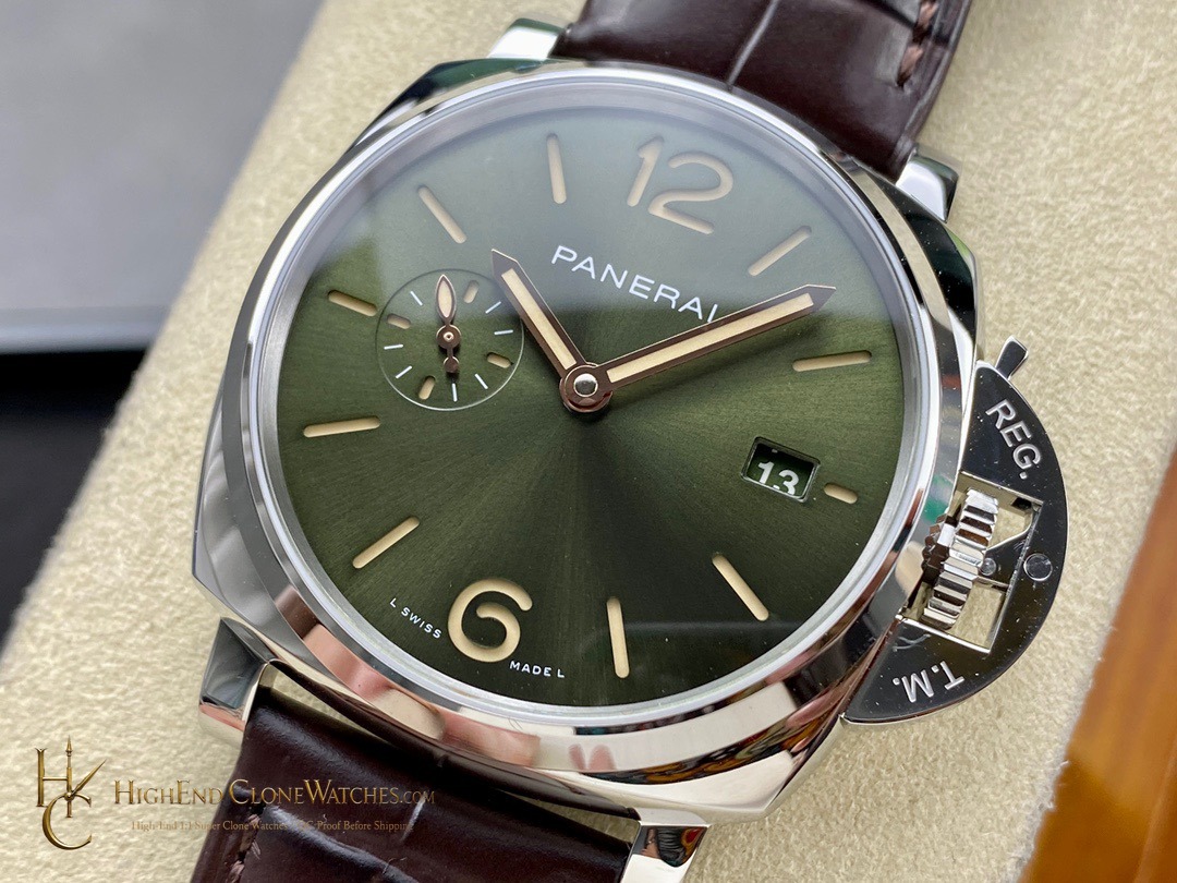 Panerai Luminor Due Platinumtech PAM01329 Green Dial product view super clone watch