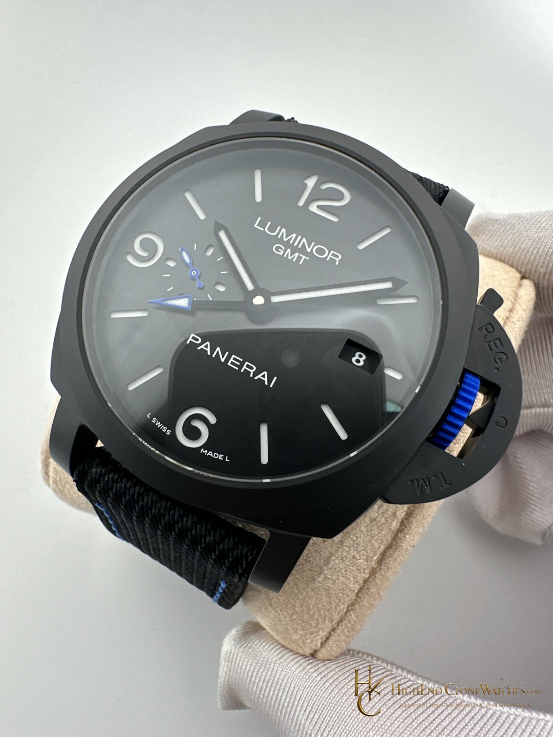 Panerai Luminor Gmt Bucherer Blue PAM01176 product view super clone watch