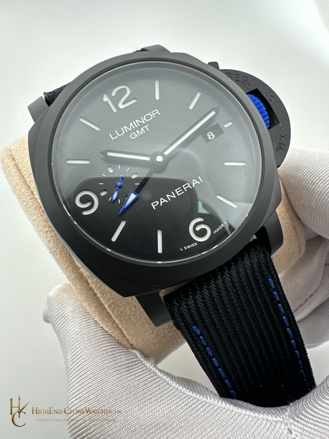 Panerai Luminor Gmt Bucherer Blue PAM01176 product view super clone watch