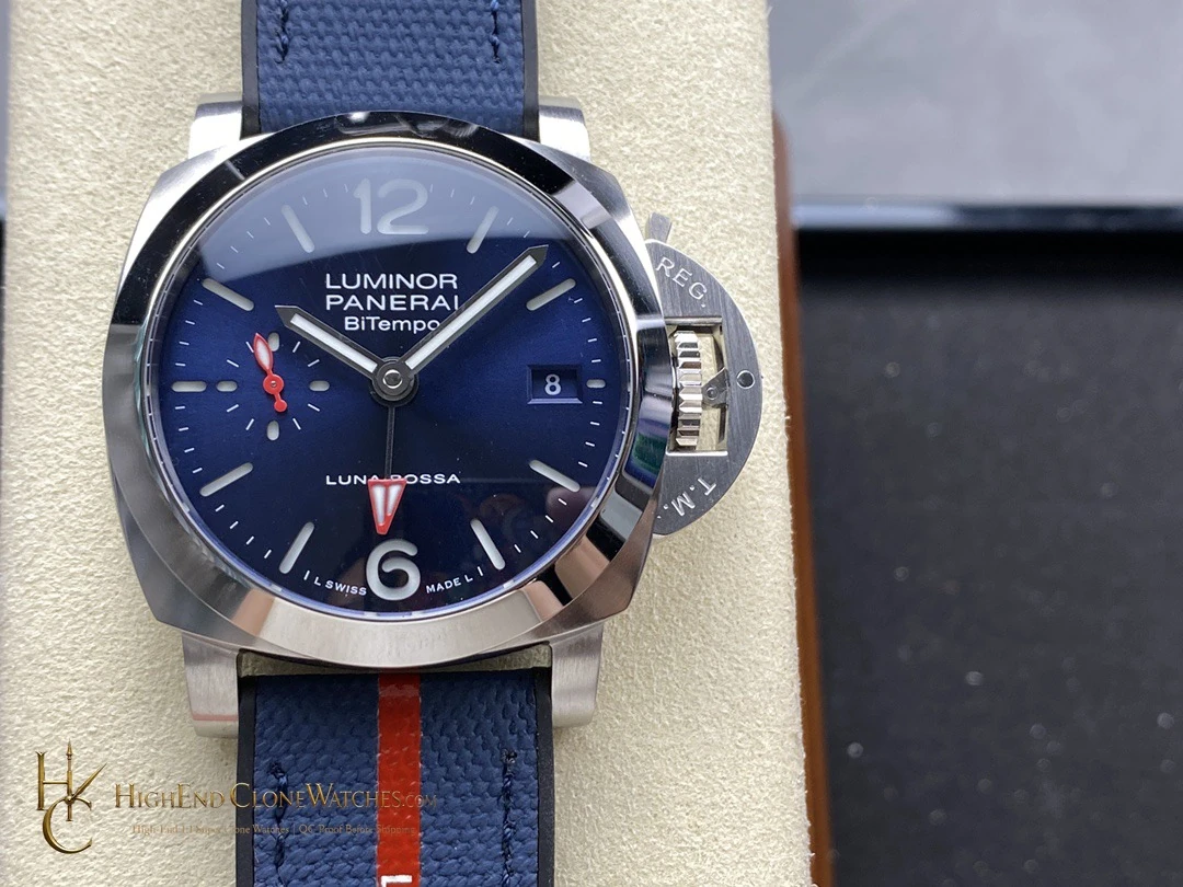 Panerai Luminor Quaranta BiTempo Luna Rossa PAM01404 product view super clone watch - product view 1