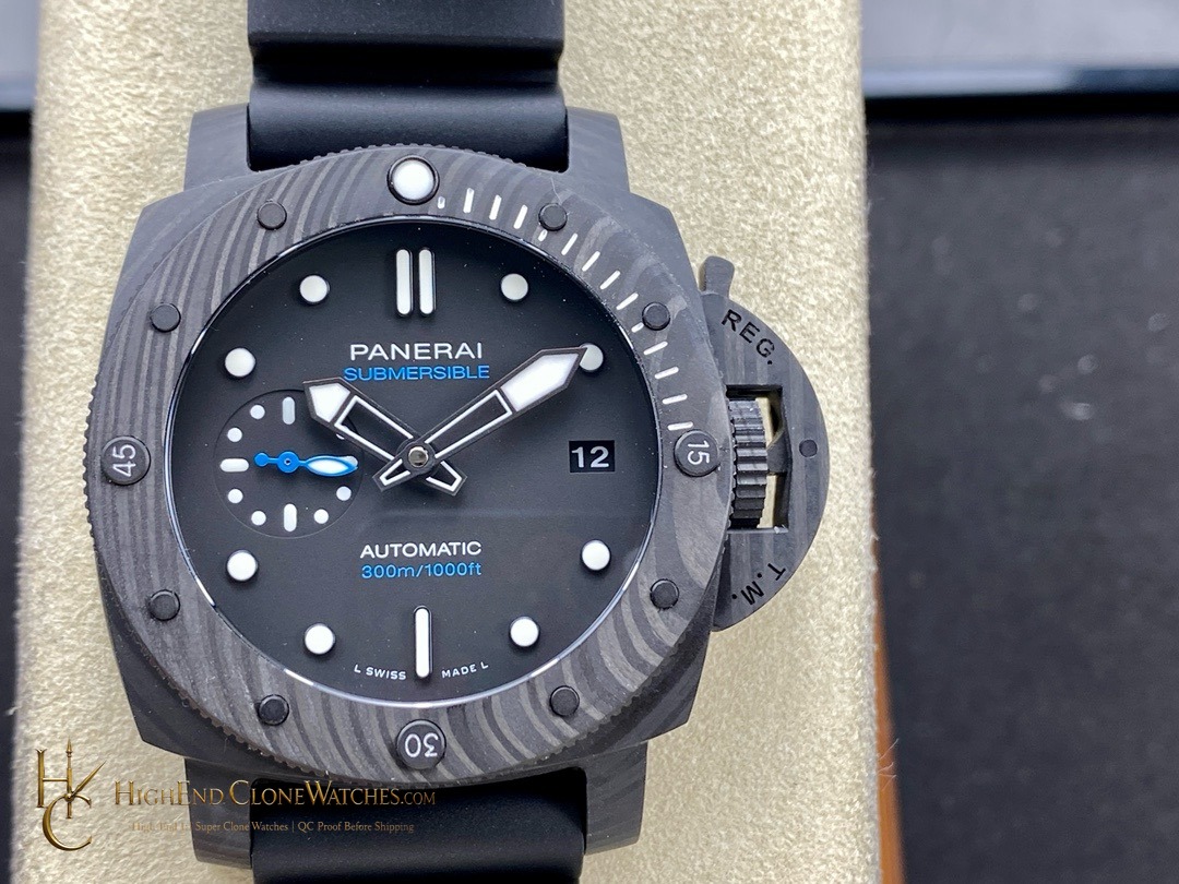 Panerai Submersible Carbotech PAM02231 Black Dial product view super clone watch