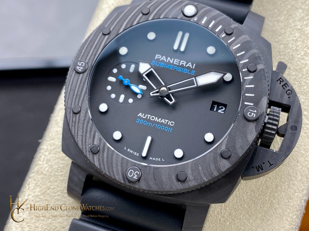 Panerai Submersible Carbotech PAM02231 Black Dial product view super clone watch