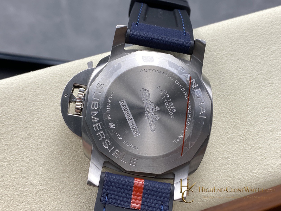 Panerai Submersible GMT Luna Rossa Titanio PAM01507 42mm product view super clone watch