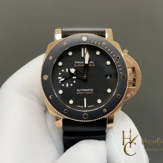 Panerai Submersible Goldtech PAM02164 Black Dial product view super clone watch