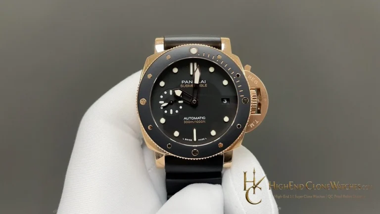 Panerai Submersible Goldtech PAM02164 Black Dial product view super clone watch