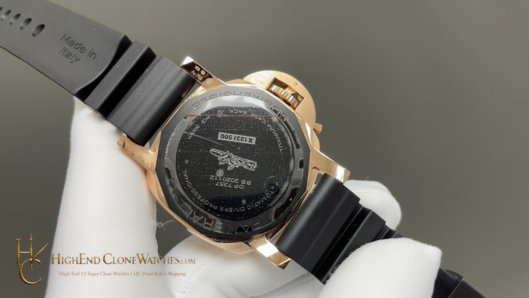 Panerai Submersible Goldtech PAM02164 Black Dial product view super clone watch