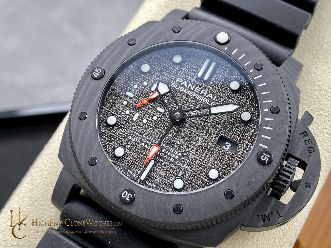 Panerai Submersible Luna Rossa Carbotech GMT America's Cup PAM01039 product view super clone watch