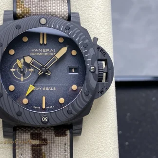 Panerai Submersible QuarantaQuattro GMT Navy SEALs Carbotech 44mm PAM01513 product view super clone watch