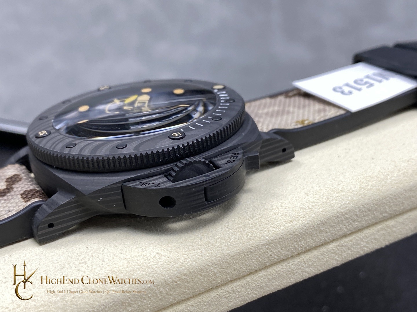 Panerai Submersible QuarantaQuattro GMT Navy SEALs Carbotech 44mm PAM01513 product view super clone watch