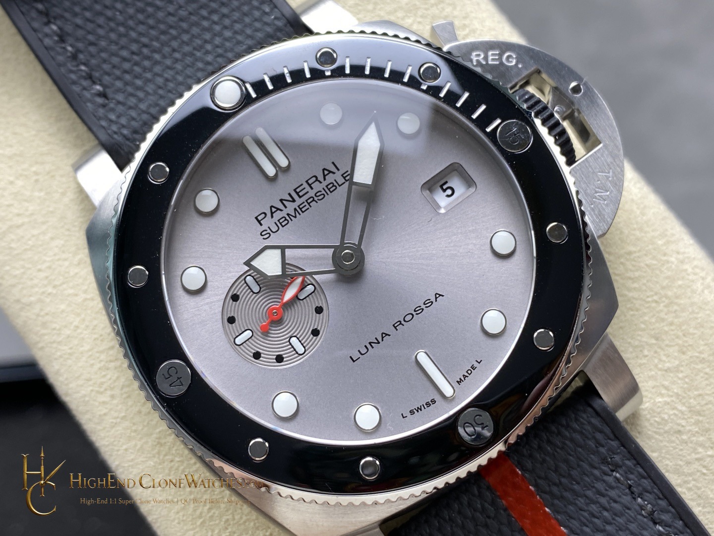Panerai Submersible QuarantaQuattro Luna Rossa PAM01681 44mm product view super clone watch