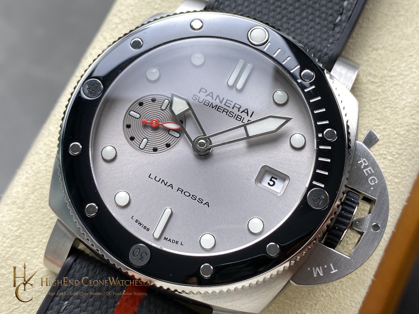 Panerai Submersible QuarantaQuattro Luna Rossa PAM01681 44mm product view super clone watch