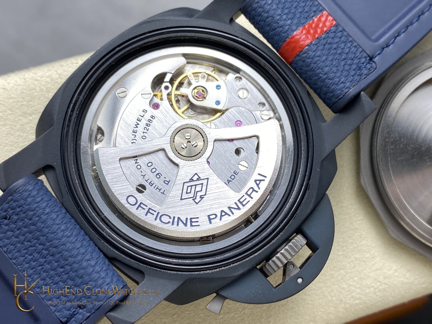 Panerai Submersible QuarantaQuattro Luna Rossa Ti-Ceramitech PAM01466 Blue Dial product view super clone watch