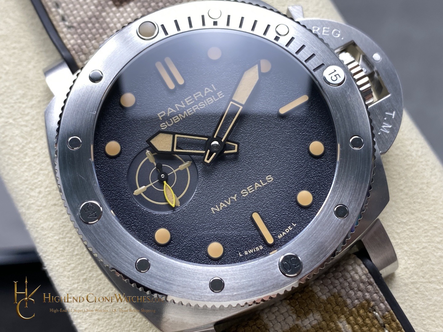 Panerai Submersible QuarantaQuattro Navy SEALs 44mm PAM01518 product view super clone watch