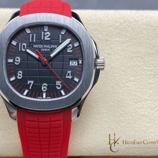 Patek Philippe Aquanaut 5167 Black Dial 40mm Red Strap Special Edition product view super clone watch