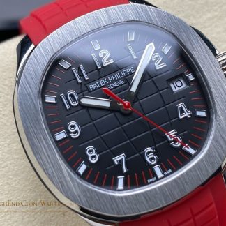 Patek Philippe Aquanaut 5167 Black Dial 40mm Red Strap Special Edition product view super clone watch
