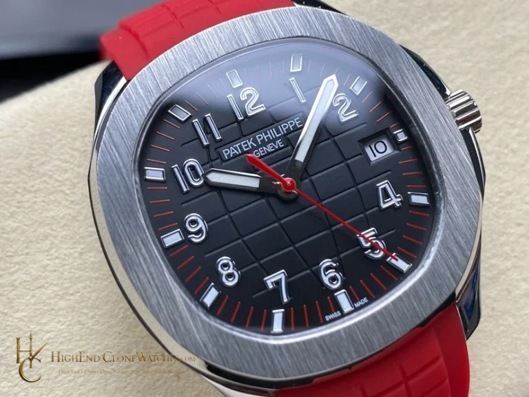 Patek Philippe Aquanaut 5167 Black Dial 40mm Red Strap Special Edition product view super clone watch