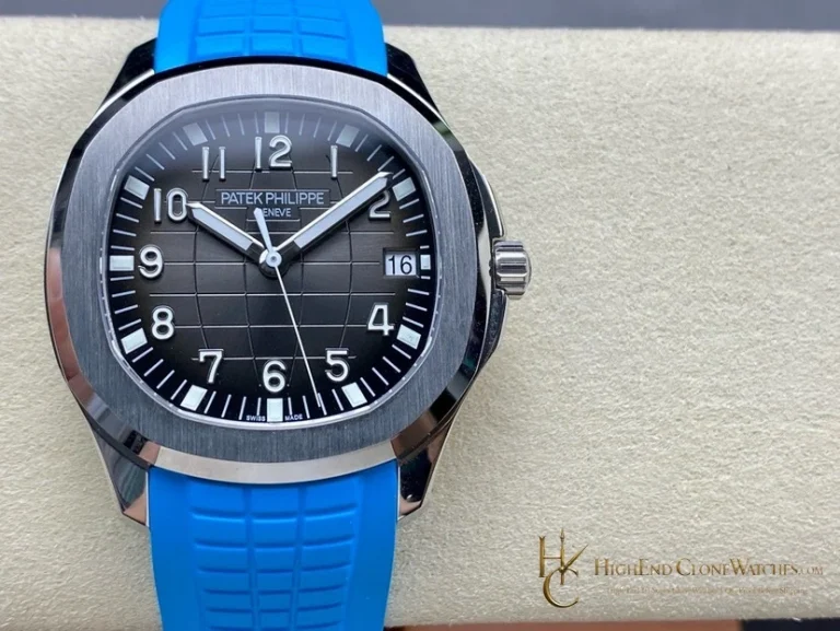 Patek Philippe Aquanaut 5167 Black Dial Blue Strap 40mm product view super clone watch