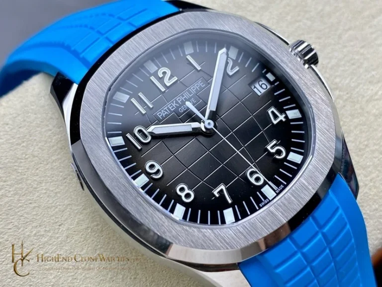 Patek Philippe Aquanaut 5167 Black Dial Blue Strap 40mm product view super clone watch