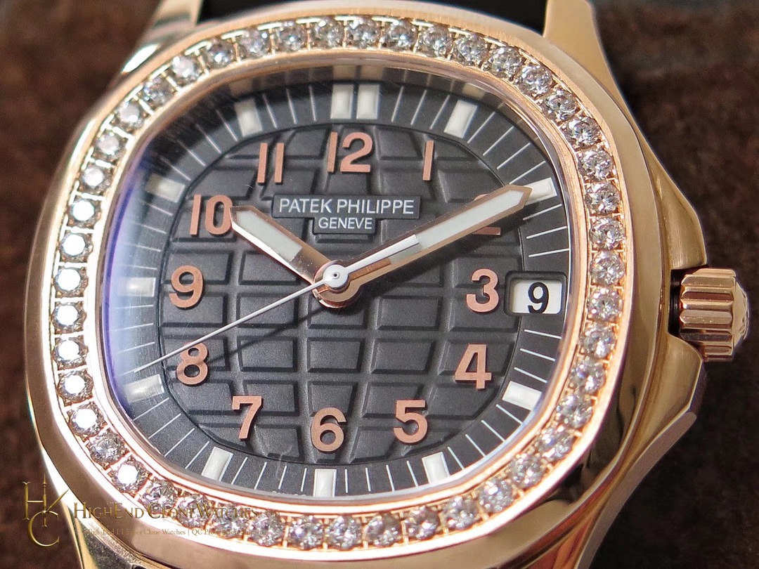 Patek Philippe Aquanaut Luce 5068R-001 Rose Gold Diamond product view super clone watch