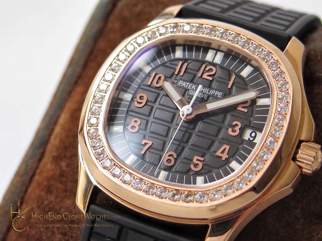 Patek Philippe Aquanaut Luce 5068R-001 Rose Gold Diamond product view super clone watch