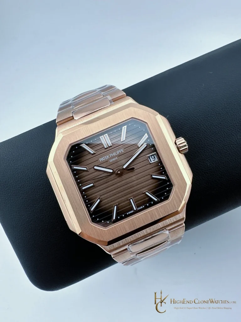 Patek Philippe Cubitus Rose Gold 7128/1R-001 Brown Dial product view super clone watch