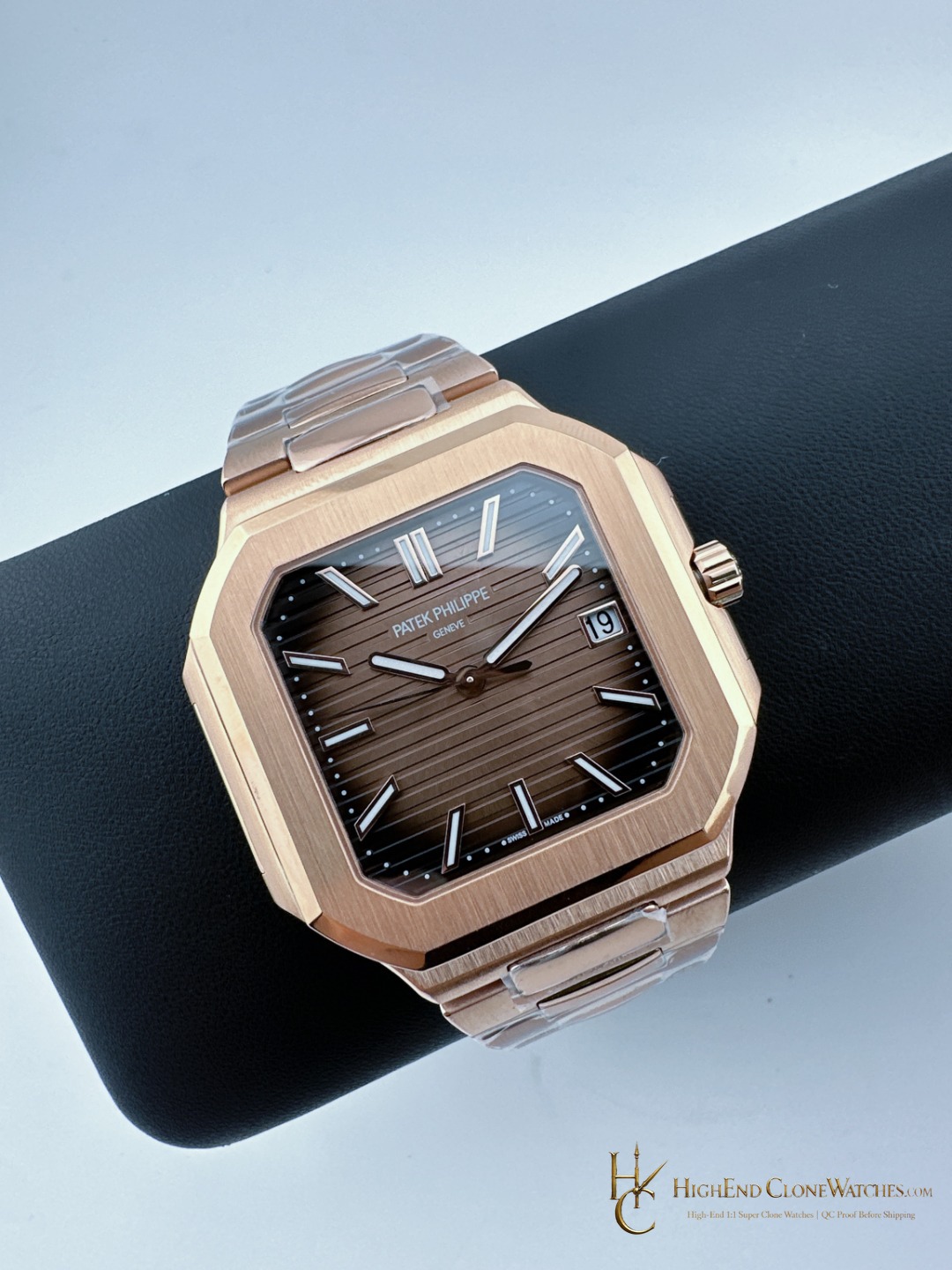 Patek Philippe Cubitus Rose Gold 7128/1R-001 Brown Dial product view super clone watch
