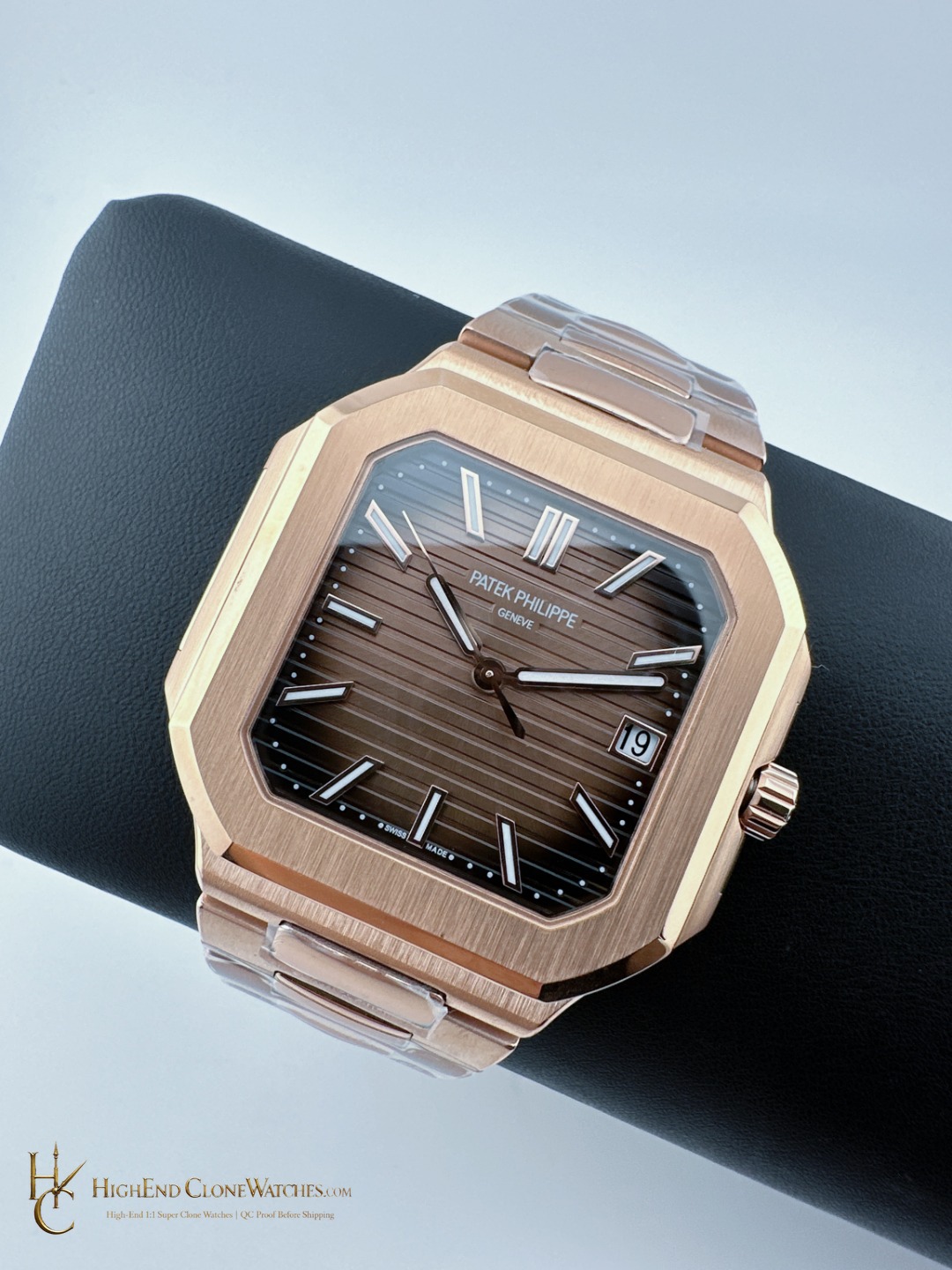 Patek Philippe Cubitus Rose Gold 7128/1R-001 Brown Dial product view super clone watch