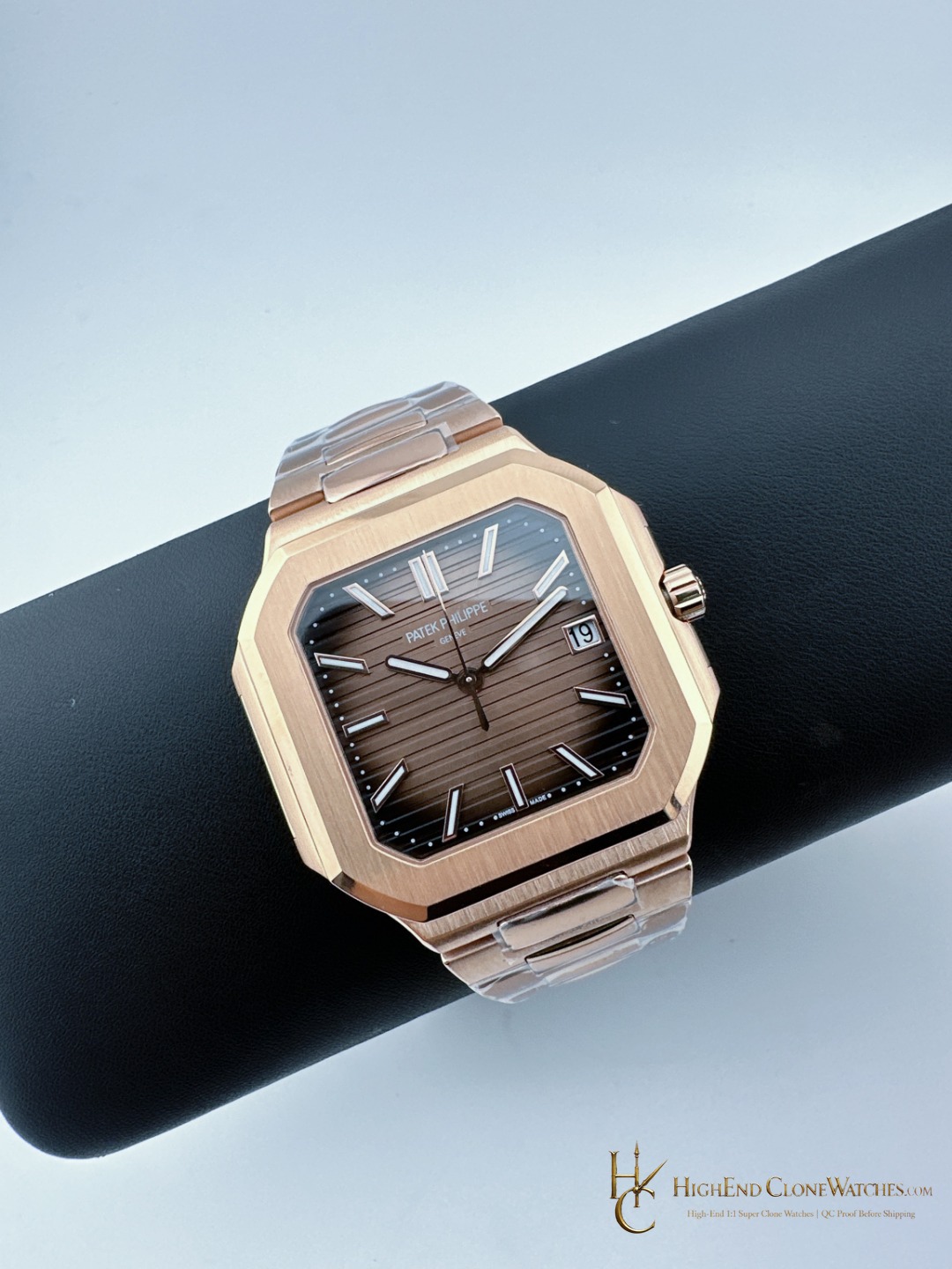Patek Philippe Cubitus Rose Gold 7128/1R-001 Brown Dial product view super clone watch