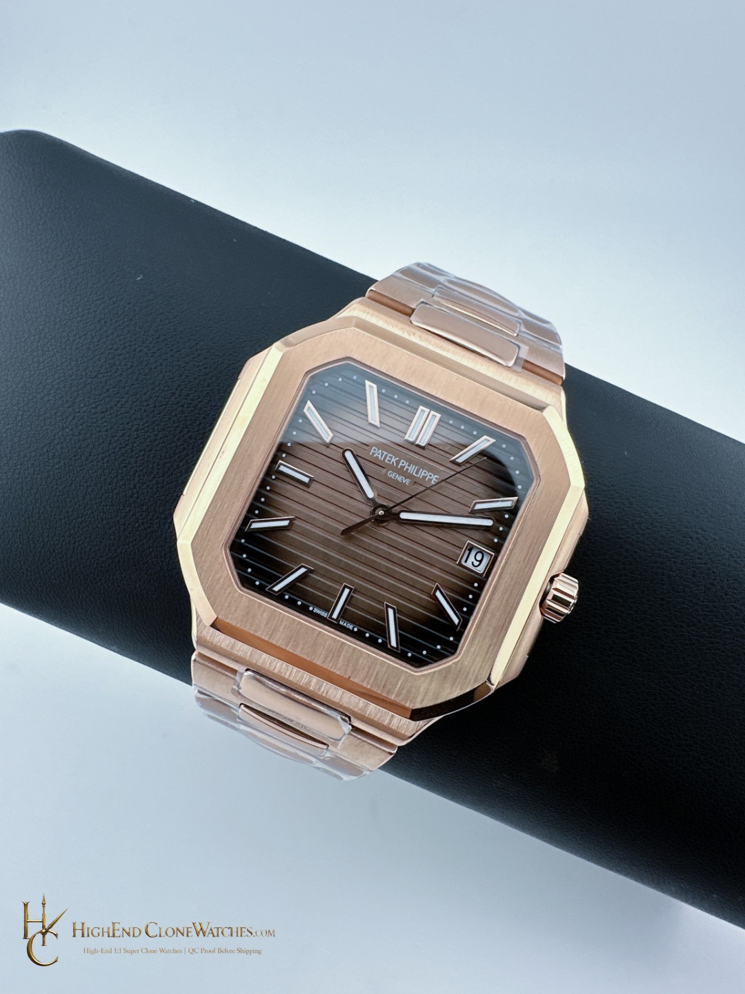 Patek Philippe Cubitus Rose Gold 7128/1R-001 Brown Dial product view super clone watch