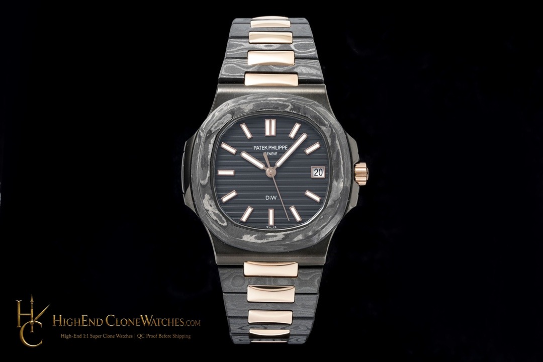 Patek Philippe DiW Nautilus 5711/1A "ROSE GOLD BLACK GRAIL" product view super clone watch
