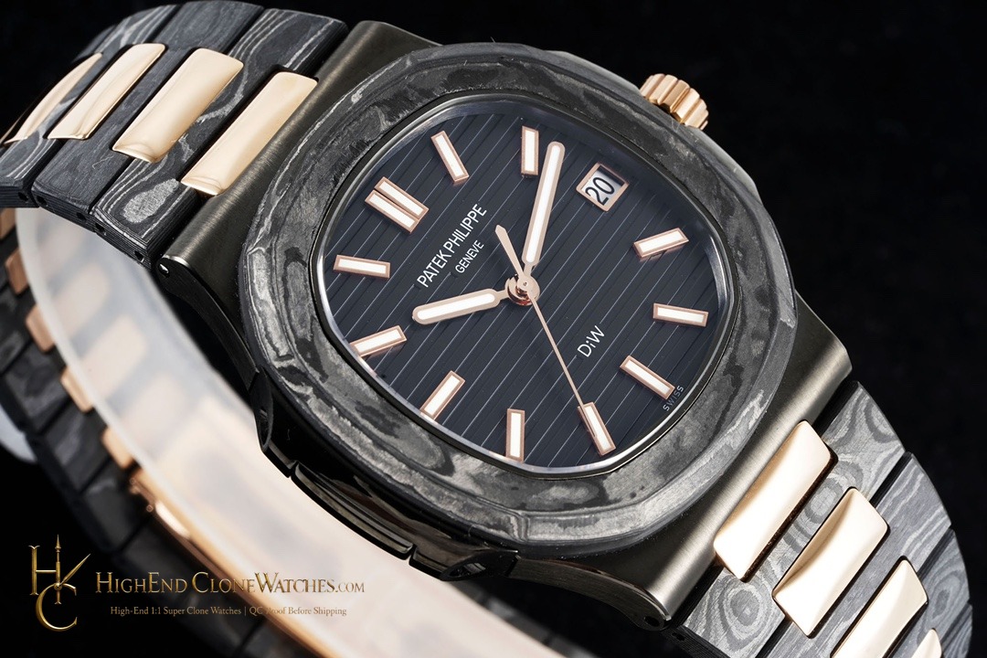 Patek Philippe DiW Nautilus 5711/1A "ROSE GOLD BLACK GRAIL" product view super clone watch