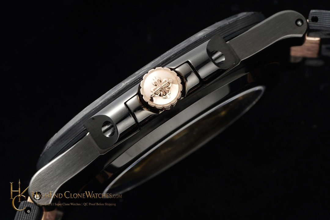 Patek Philippe DiW Nautilus 5711/1A "ROSE GOLD BLACK GRAIL" product view super clone watch