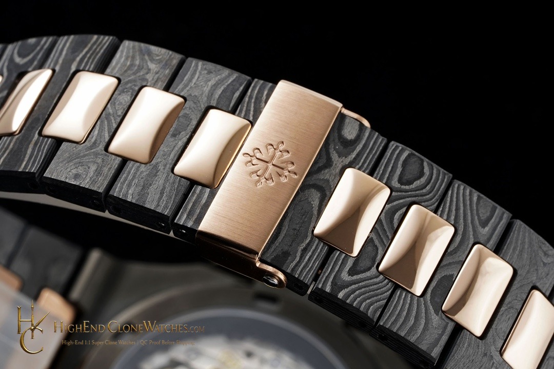 Patek Philippe DiW Nautilus 5711/1A "ROSE GOLD BLACK GRAIL" product view super clone watch