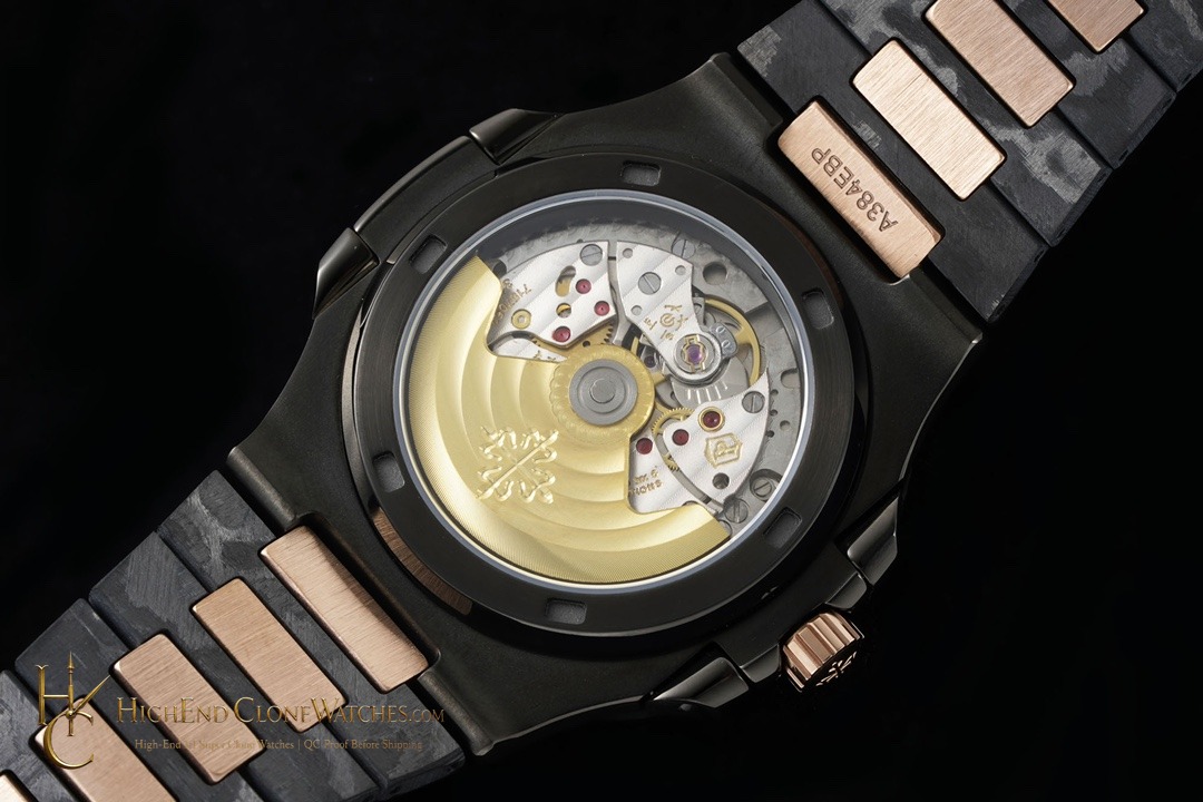 Patek Philippe DiW Nautilus 5711/1A "ROSE GOLD BLACK GRAIL" product view super clone watch