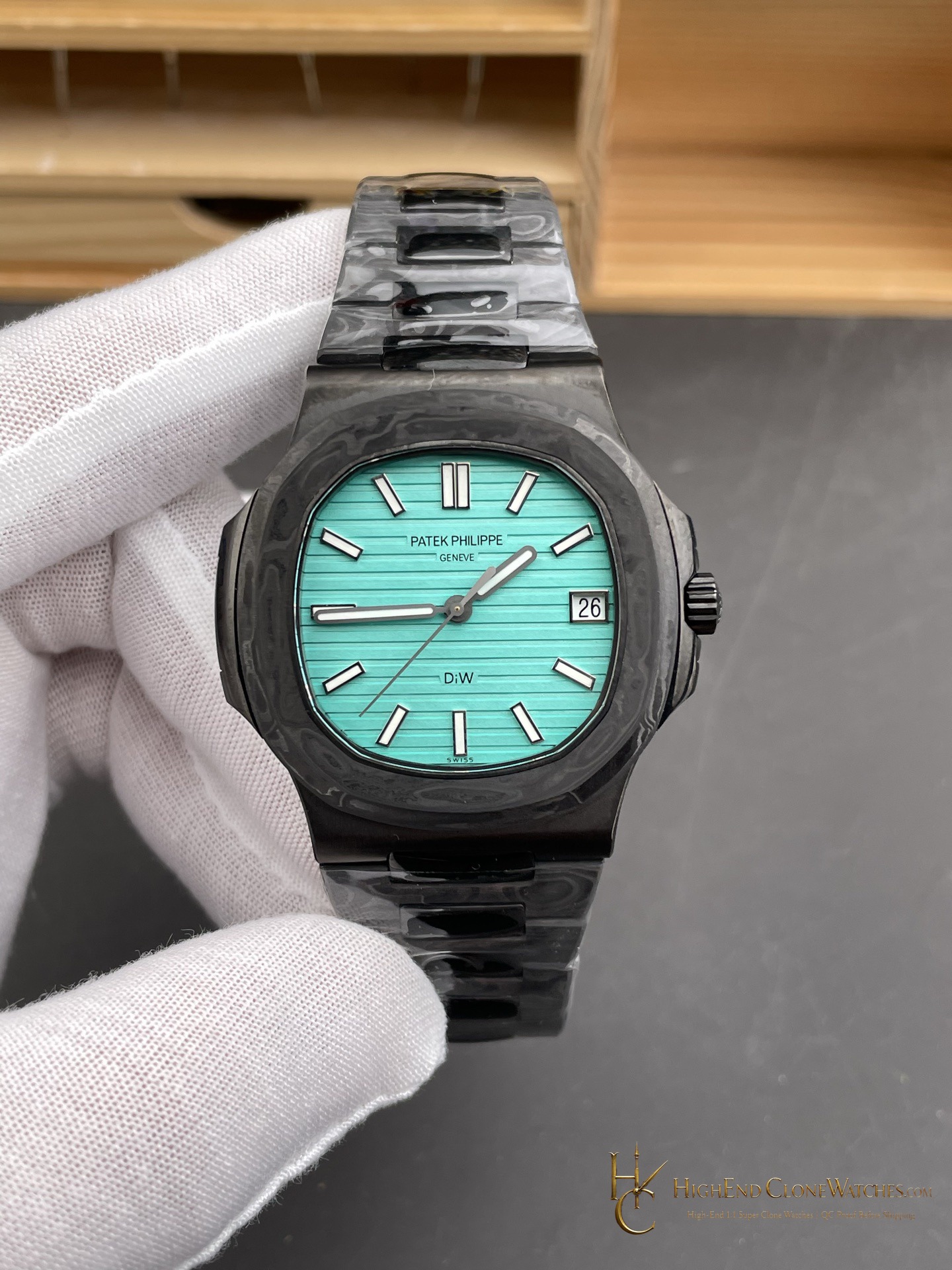 Patek Philippe DiW Nautilus front view super clone watch