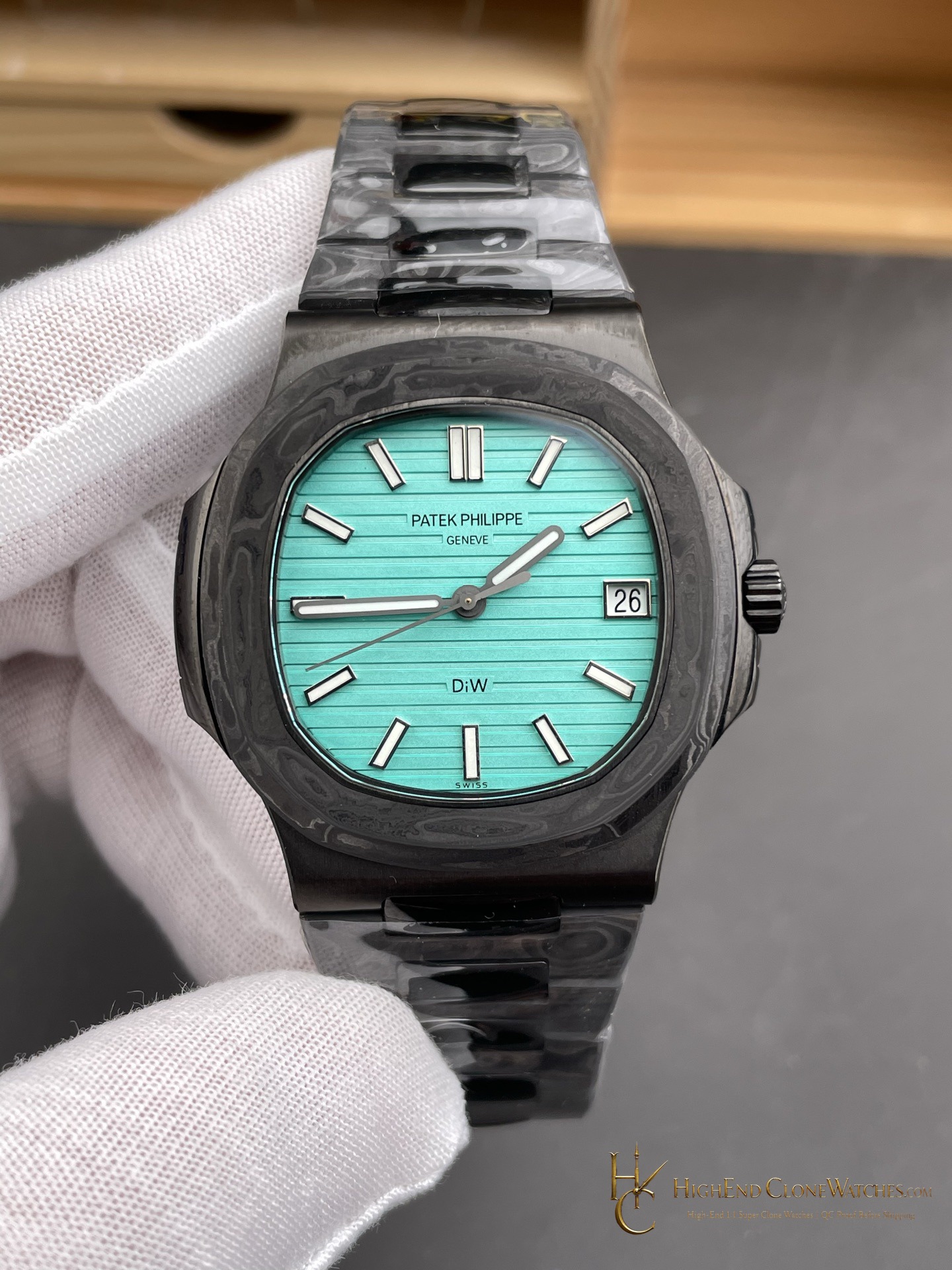 Patek Philippe DiW Nautilus dial and marker detail super clone watch
