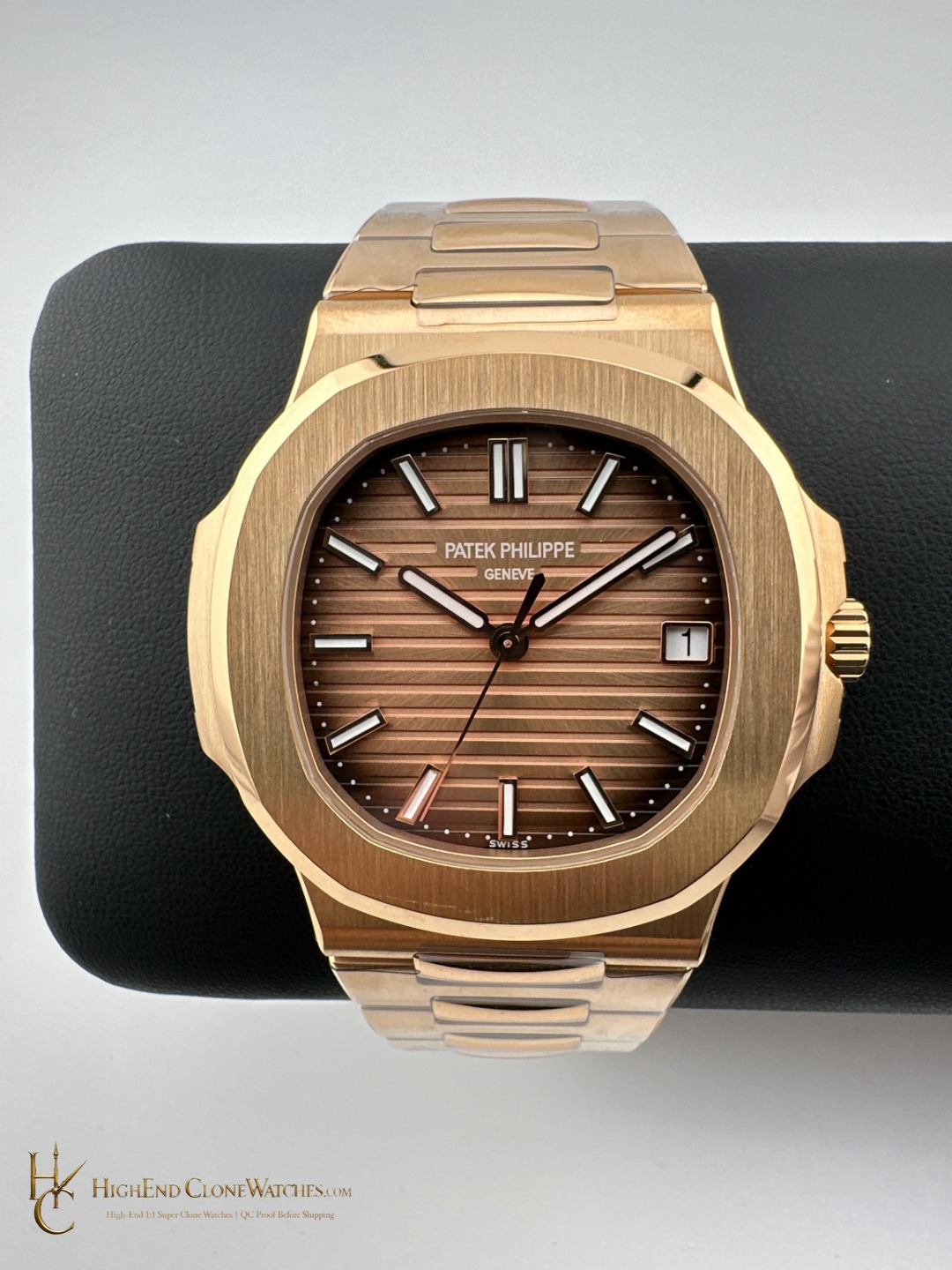 Patek Philippe Nautilus 5711 Brown Dial 18K Rose Gold product view super clone watch