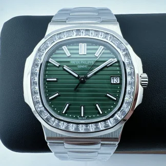 Patek Philippe Nautilus 5711 Green Dial Diamond Bezel product view super clone watch