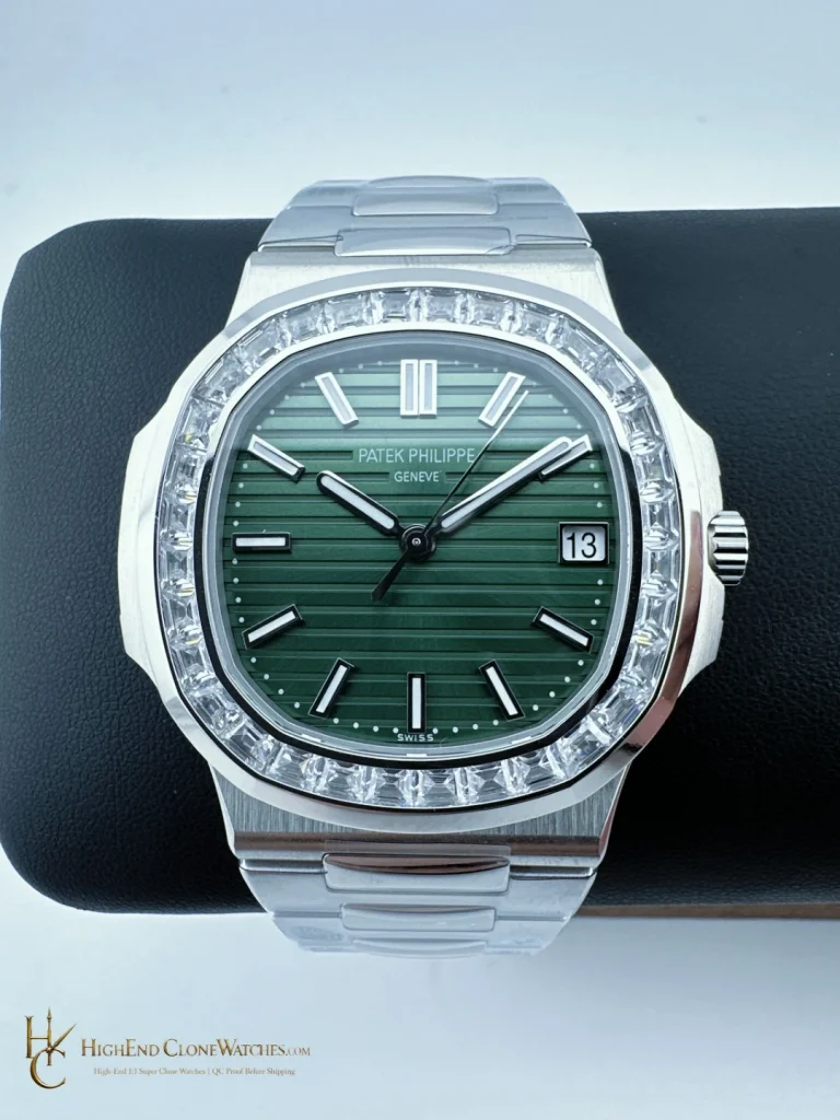 Patek Philippe Nautilus 5711 Green Dial Diamond Bezel product view super clone watch