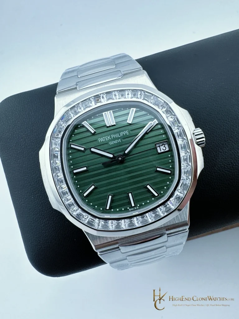 Patek Philippe Nautilus 5711 Green Dial Diamond Bezel product view super clone watch